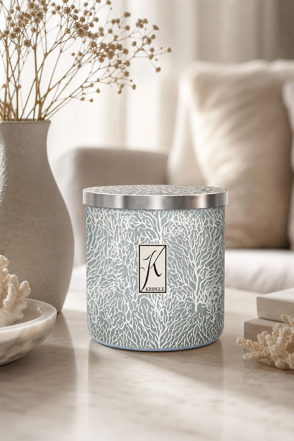 Coral 396g Tumbler 3-Docht in einer stimmungsvollen Anwendungsszene