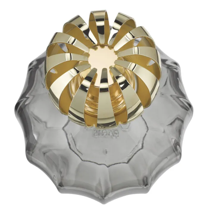 Maison Berger Set mit Lampe, Nachfüllflasche und Verpackung auf einem Wohnzimmertisch