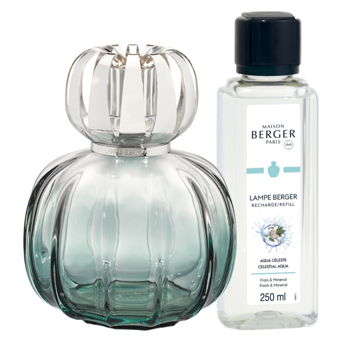 Lampe Berger Duftlampe und Nachfüllflasche mit sichtbarem Etikett 250 ml