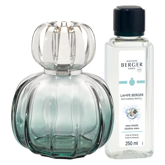 Lampe Berger Duftlampe und Nachfüllflasche mit sichtbarem Etikett 250 ml
