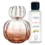 Lampe Berger und Nachfüllflasche Lady Flower mit sichtbarem Etikett