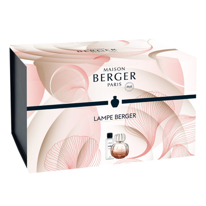 Maison Berger Verpackung mit floraler Liniengrafik und Produktabbildung