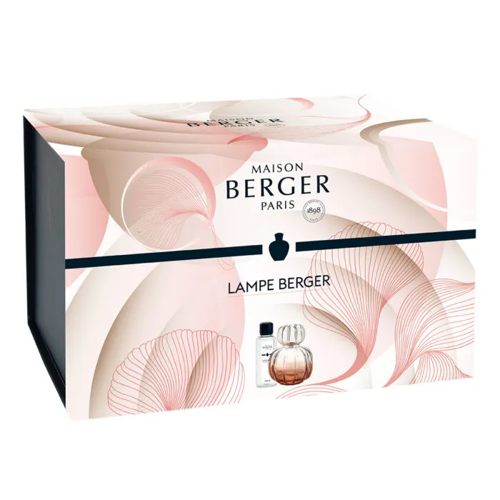 Maison Berger Verpackung mit floraler Liniengrafik und Produktabbildung