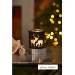Corso Votivglas 7cm Hirsche schwarz/silber – Hauptansicht