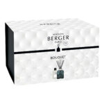Weiße Maison Berger Verpackung mit Aufdruck Bouquet und Diffuser-Abbildung