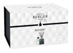 Maison Berger Bouquet Verpackung mit Diffuser-Abbildung auf weißem Mustergrund