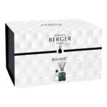 Maison Berger Bouquet Verpackung mit Diffuser-Abbildung auf weißem Mustergrund
