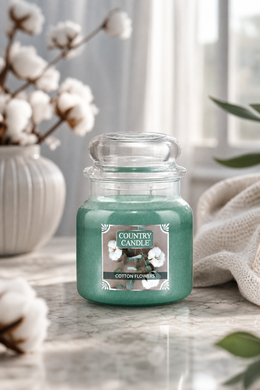 Cotton Flowers 454g in einer stimmungsvollen Anwendungsszene