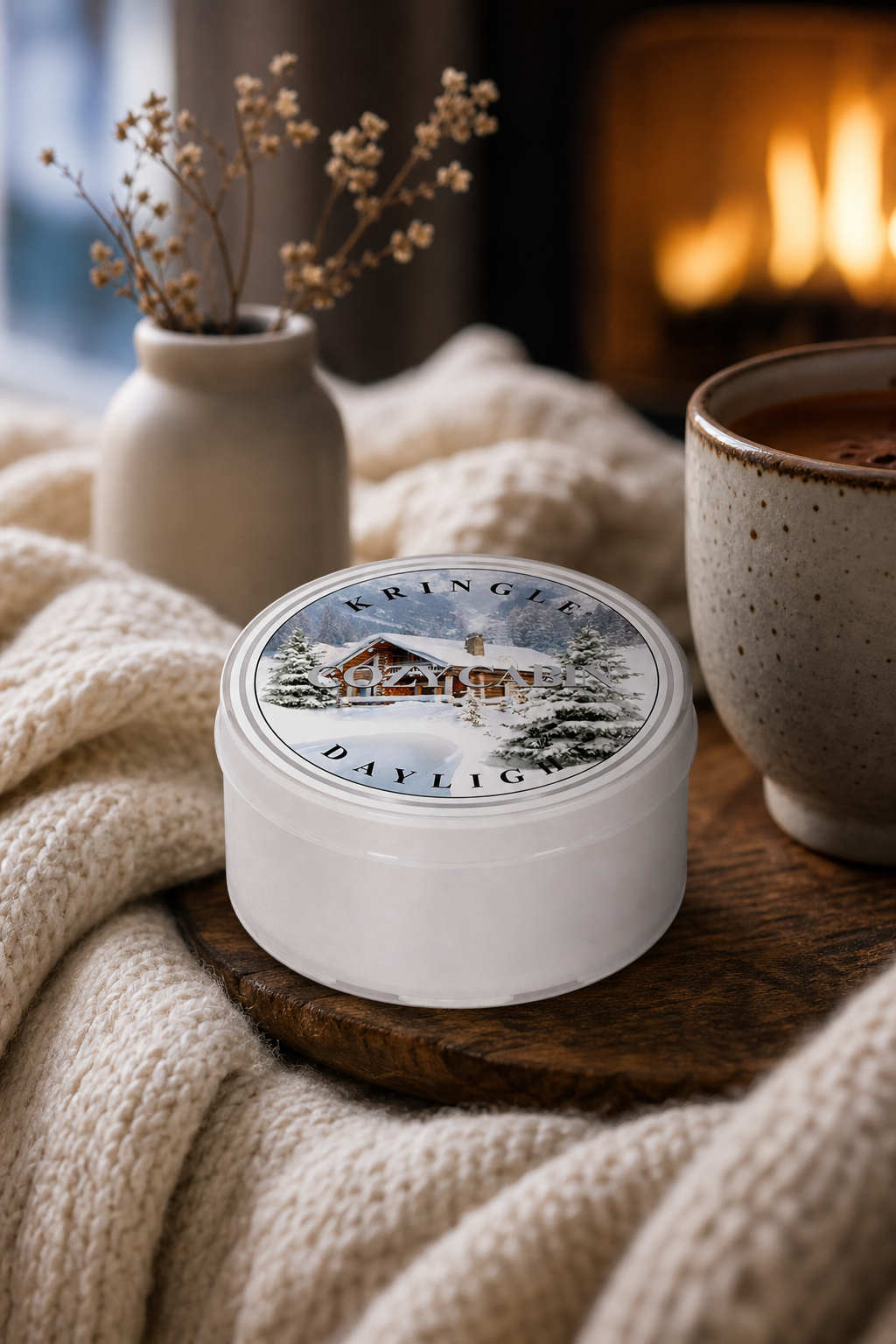 Cozy Cabin Daylight 42g in einer stimmungsvollen Anwendungsszene