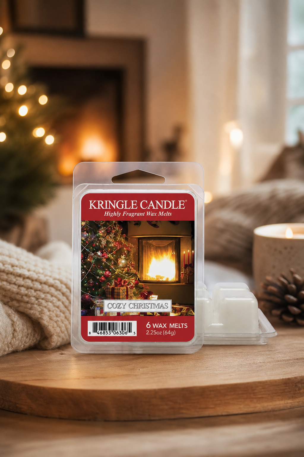 Cozy Christmas Wax Melts 64g in einer stimmungsvollen Anwendungsszene