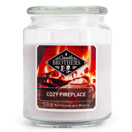 Candle Brothers Cozy Fireplace Duftkerze im Glas mit Deckel