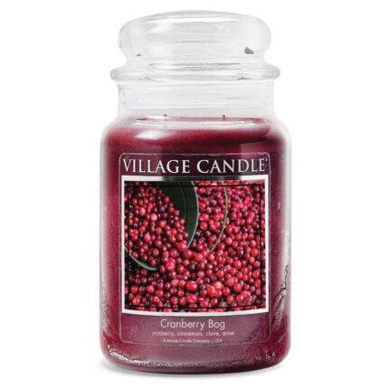 Village Candle Cranberry Bog Kerze im Glas mit Deckel