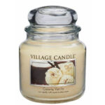 Village Candle Creamy Vanilla Kerze im Glas mit Deckel