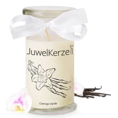 Cremige Vanille (Armband) 380g von Juwel Kerze Creamy Vanilla 400 g creme – Hauptansicht
