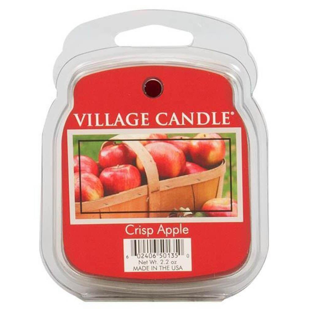 Village Candle Crisp Apple Village Candle Crisp Apple Kerze in transparenter Verpackung