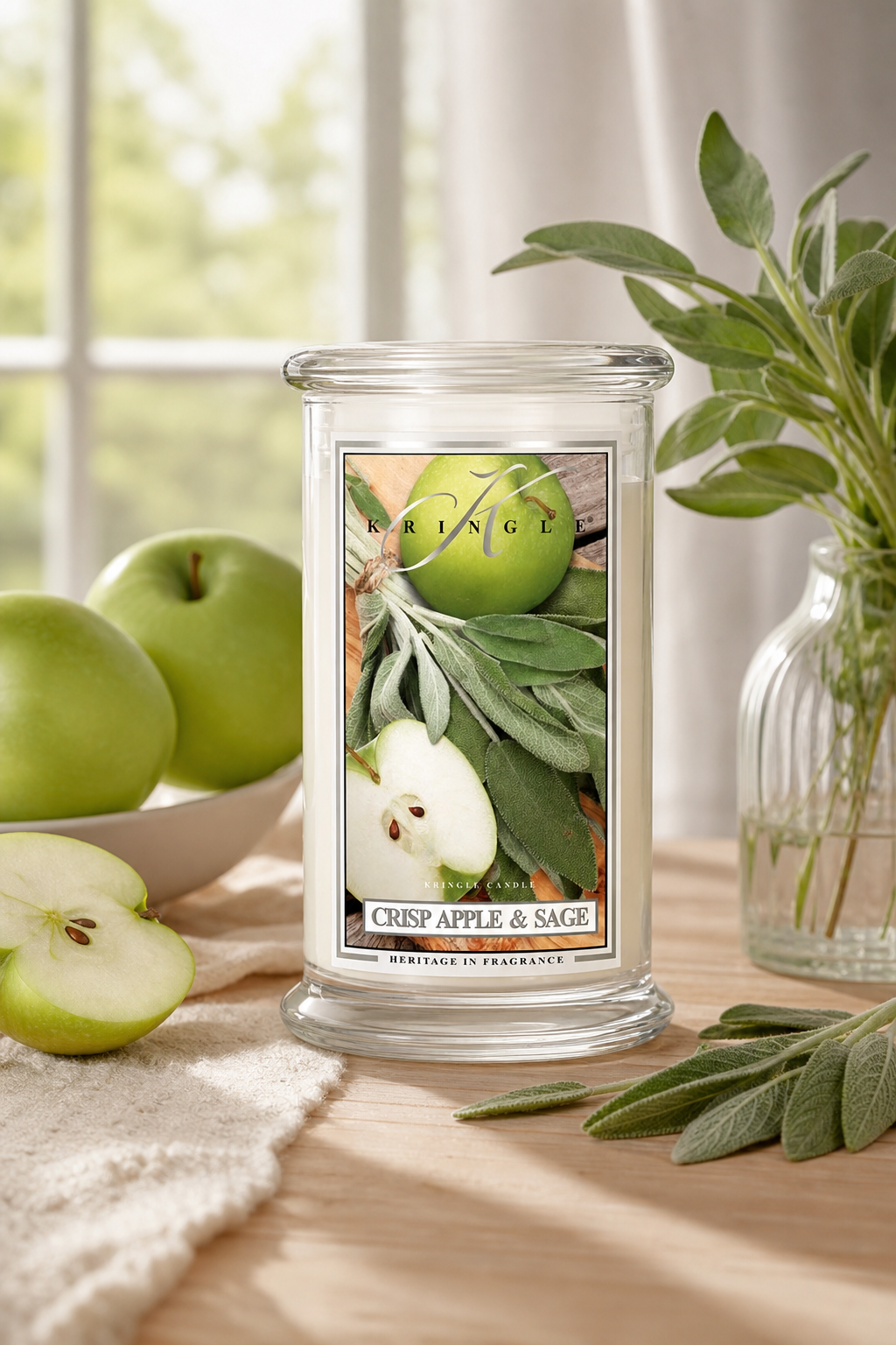 Crisp Apple & Sage 623g in einer stimmungsvollen Anwendungsszene