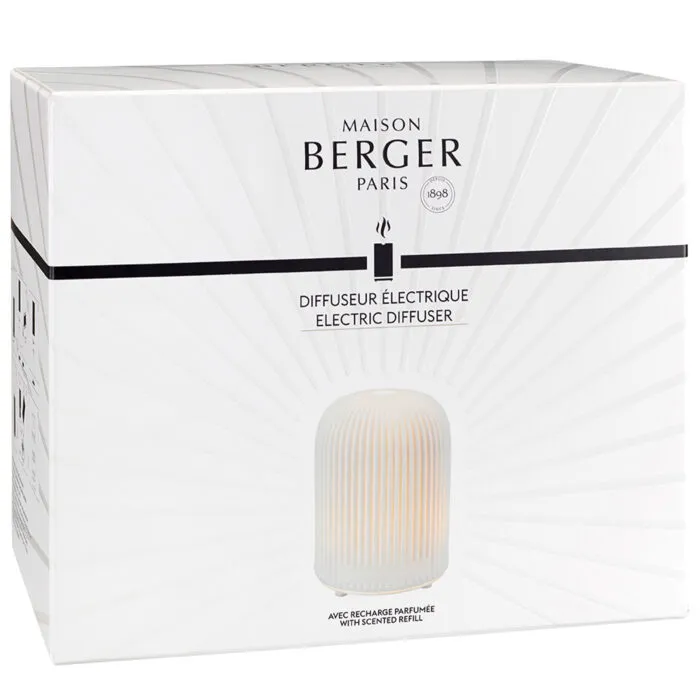 Frontansicht der Maison Berger Paris Verpackung für einen elektrischen Diffuser