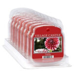 Village Candle Dahlia im transparenten Blister mit rotem Etikett