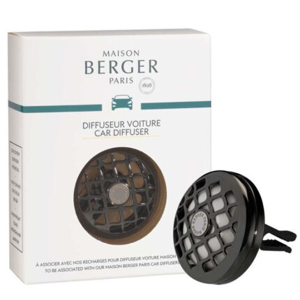 Autoduft-Diffuser vor Maison Berger Paris Verpackung