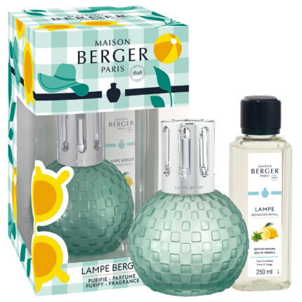 Lampe Berger, Nachfüllflasche und Verpackung von Maison Berger Paris