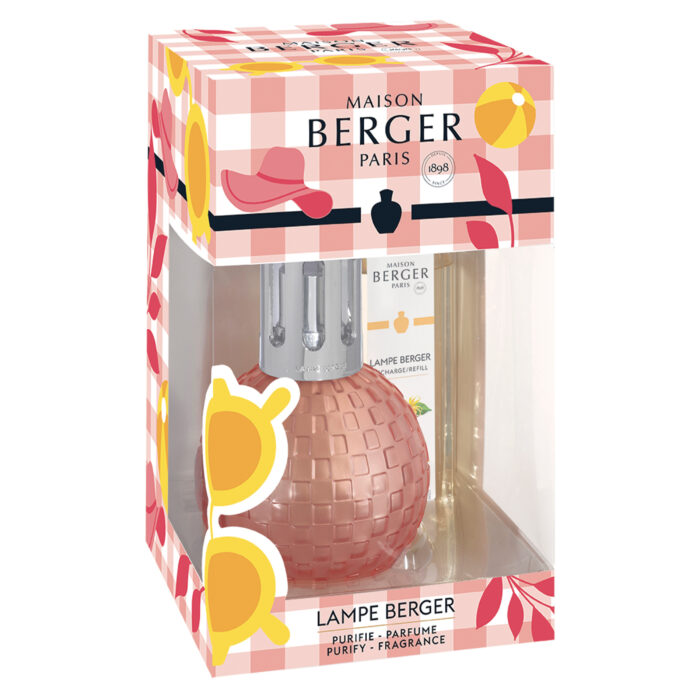Maison-Berger-Paris-Schachtel mit rosafarbener Lampe Berger