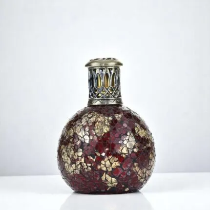 Runde Dragon's Eye Duftlampe mit dekorativem Mosaik und Metallaufsatz