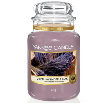 Yankee Candle Dried Lavender & Oak Duftkerze im Glas mit Deckel