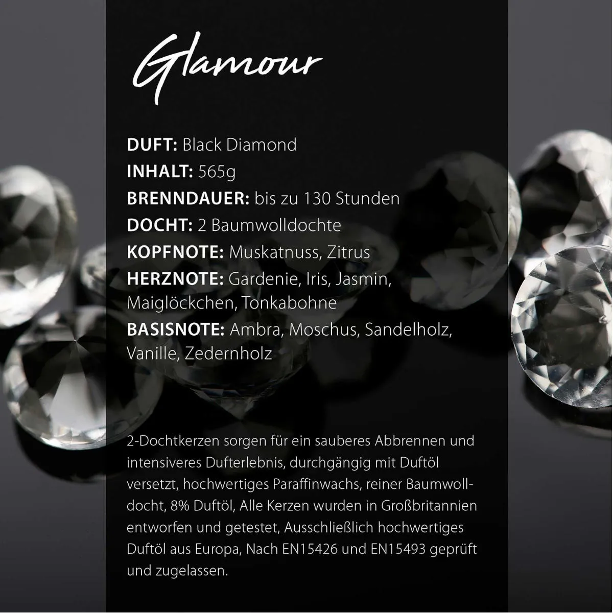 Produktbild Duftkerze Black Diamond - 565g – Hauptansicht