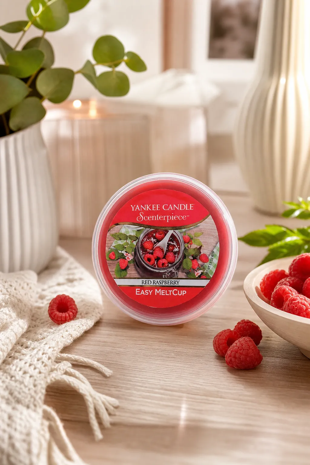 Yankee Candle Red Raspberry Easy MeltCup im transparenten Behälter
