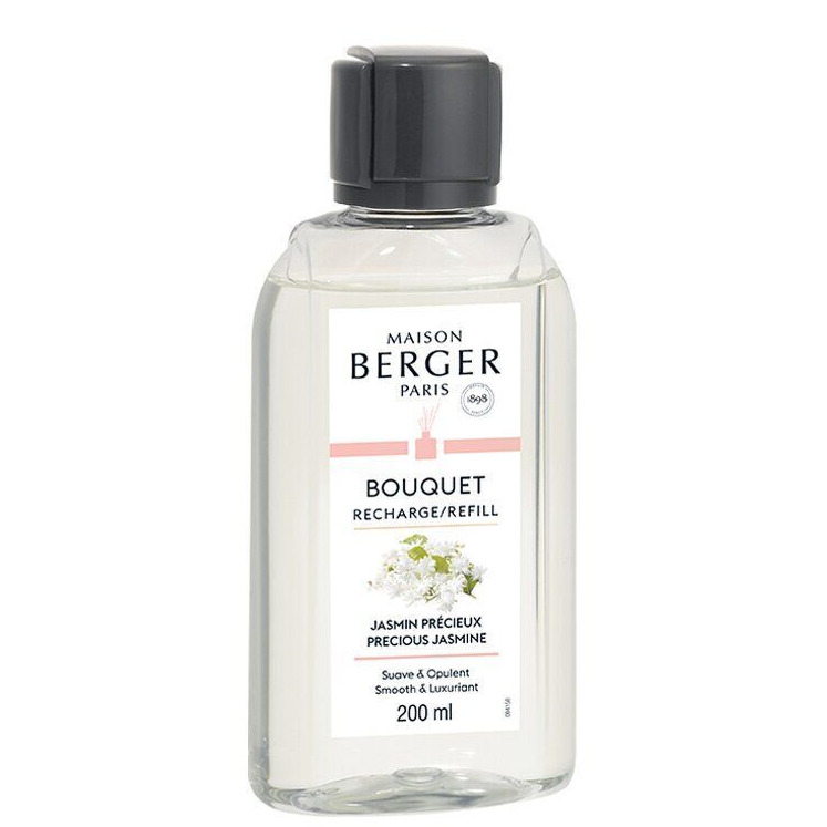 Jasmin-Nachfüller 200 ml Maison Berger Bouquet Nachfüllflasche Jasmin Précieux mit 200-ml-Etikett