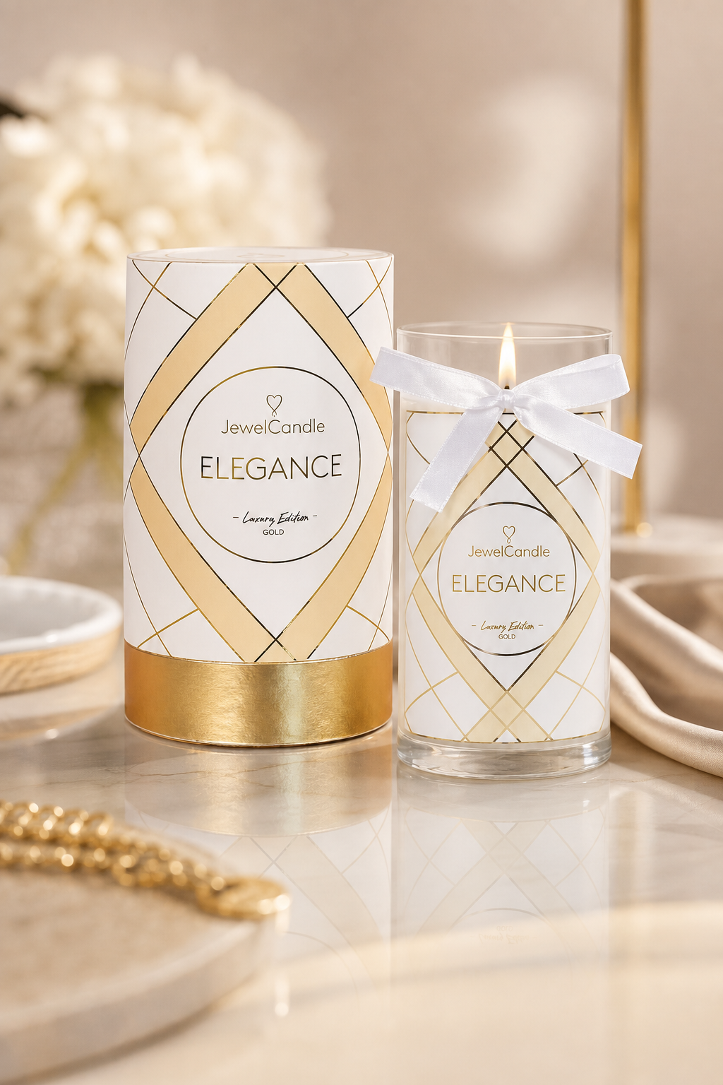 Elegance - Luxury Edition (Halskette) 400g in einer stimmungsvollen Anwendungsszene