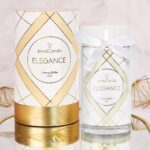 Zwei JewelCandle Elegance Kerzen mit weiß-goldener Gestaltung