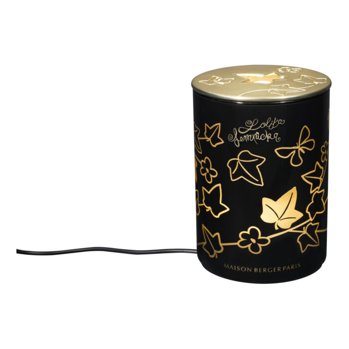 Elektrischer Aroma-Diffuser mit Kabel und goldfarbenem Schmetterlingsdeckel