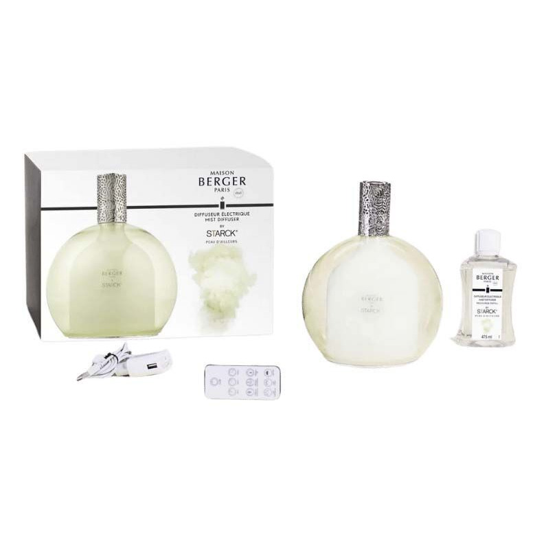 Diffuser-Set mit Nachfüllflasche Elektrischer Aroma-Diffuser mit Verpackung, Nachfüllflasche, Fernbedienung und Netzteil