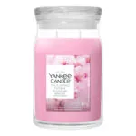 Rosa Yankee Candle Enchanting Cherry Blossoms Duftkerze im Glas mit zwei Dochten