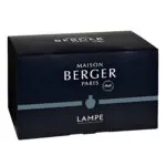 Schwarze Verpackung mit Maison-Berger-Paris-Logo und Aufschrift Lampe