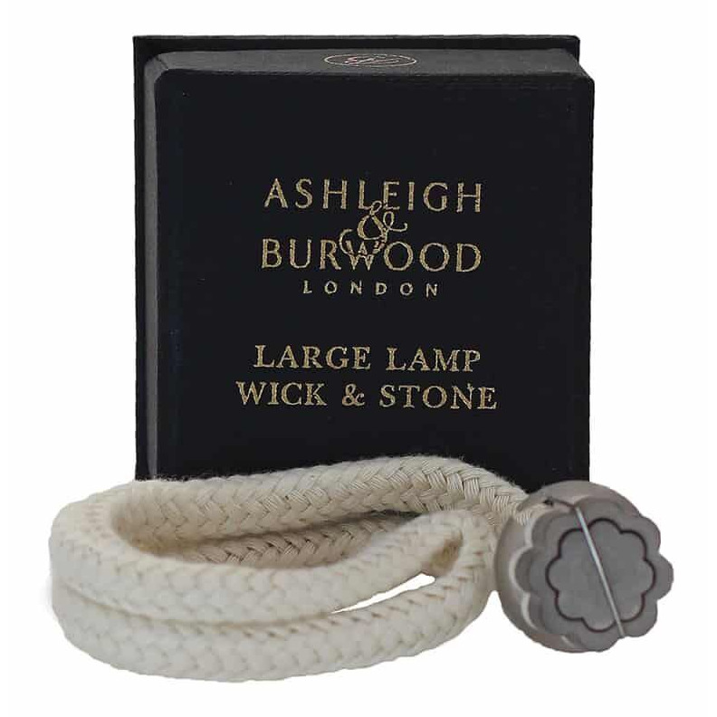 Ersatzdocht für große Duftlampe Ersatzdocht mit Metallhalterung vor Verpackung von Ashleigh & Burwood