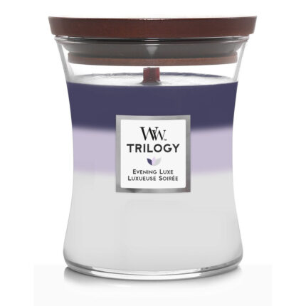 Trilogy Evening Luxe Kerze im Glas mit aufgelegtem Holzdeckel