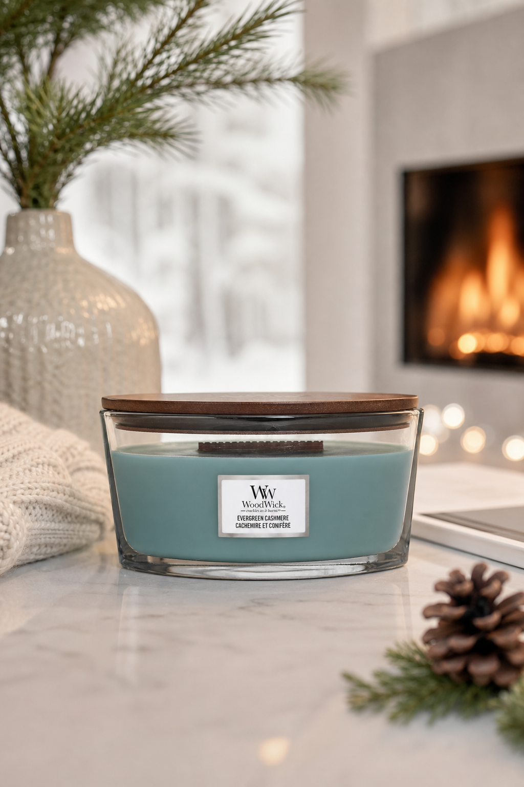 Evergreen Cashmere 454g in einer stimmungsvollen Anwendungsszene