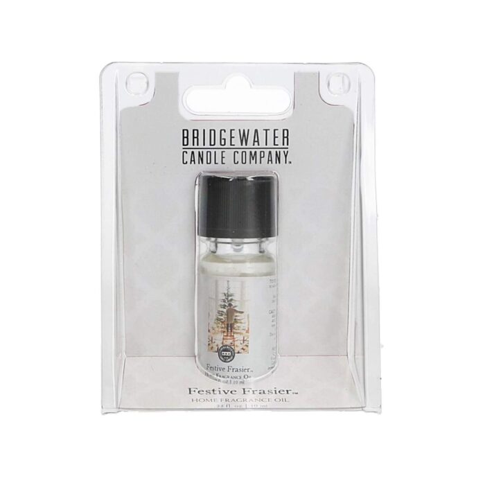 Verpacktes Festive Frasier Home Fragrance Oil mit schwarzem Verschluss