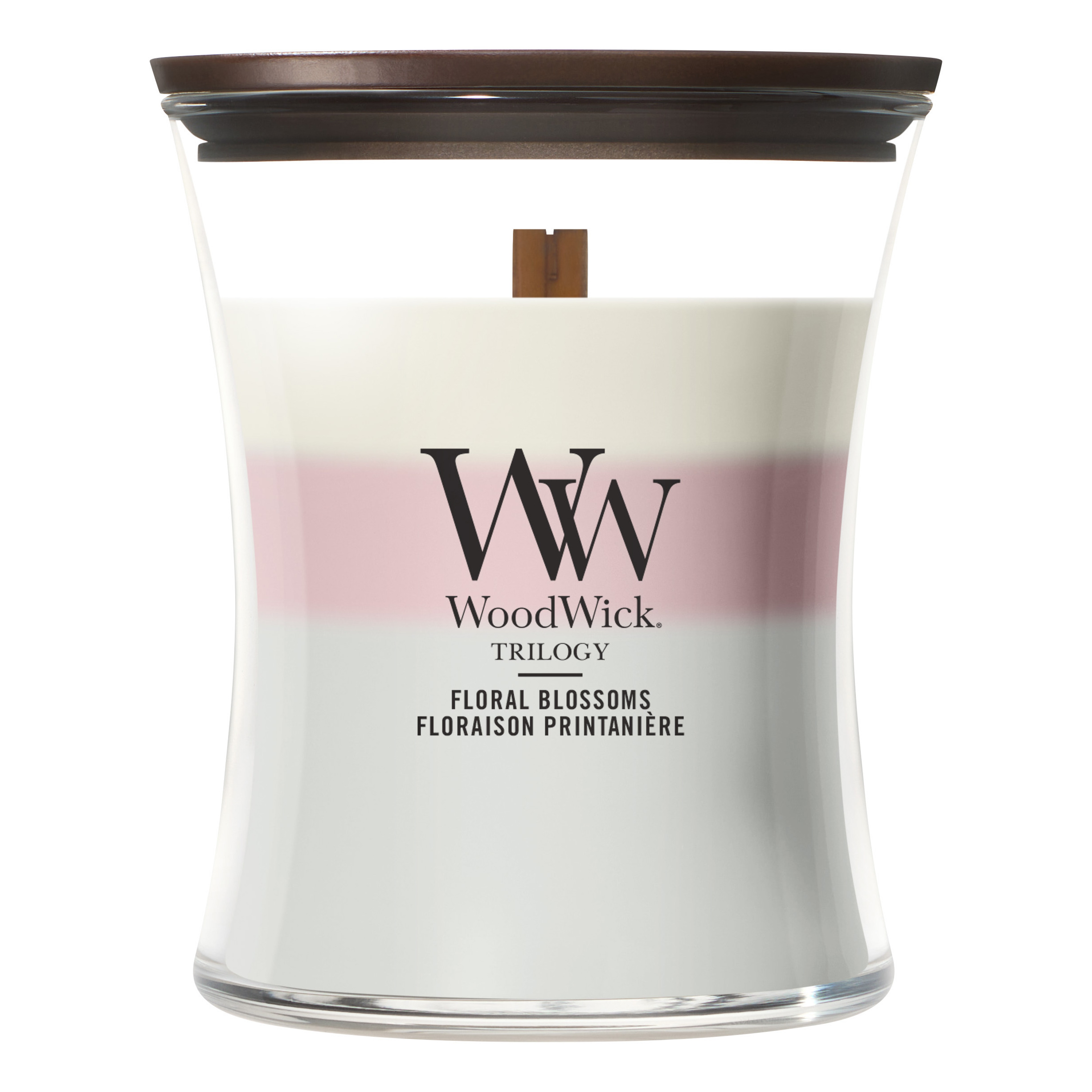 Floral Blossoms Trilogy Kerze WoodWick Floral Blossoms Trilogy Kerze mit sichtbarem Holzdocht