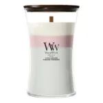 WoodWick Floral Blossoms Kerze mit sichtbarem Holzdocht und Holzdeckel