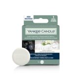 Verpackung des Yankee Candle Auto-Duftnachfüllpacks Fluffy Towels mit rundem Duftspender