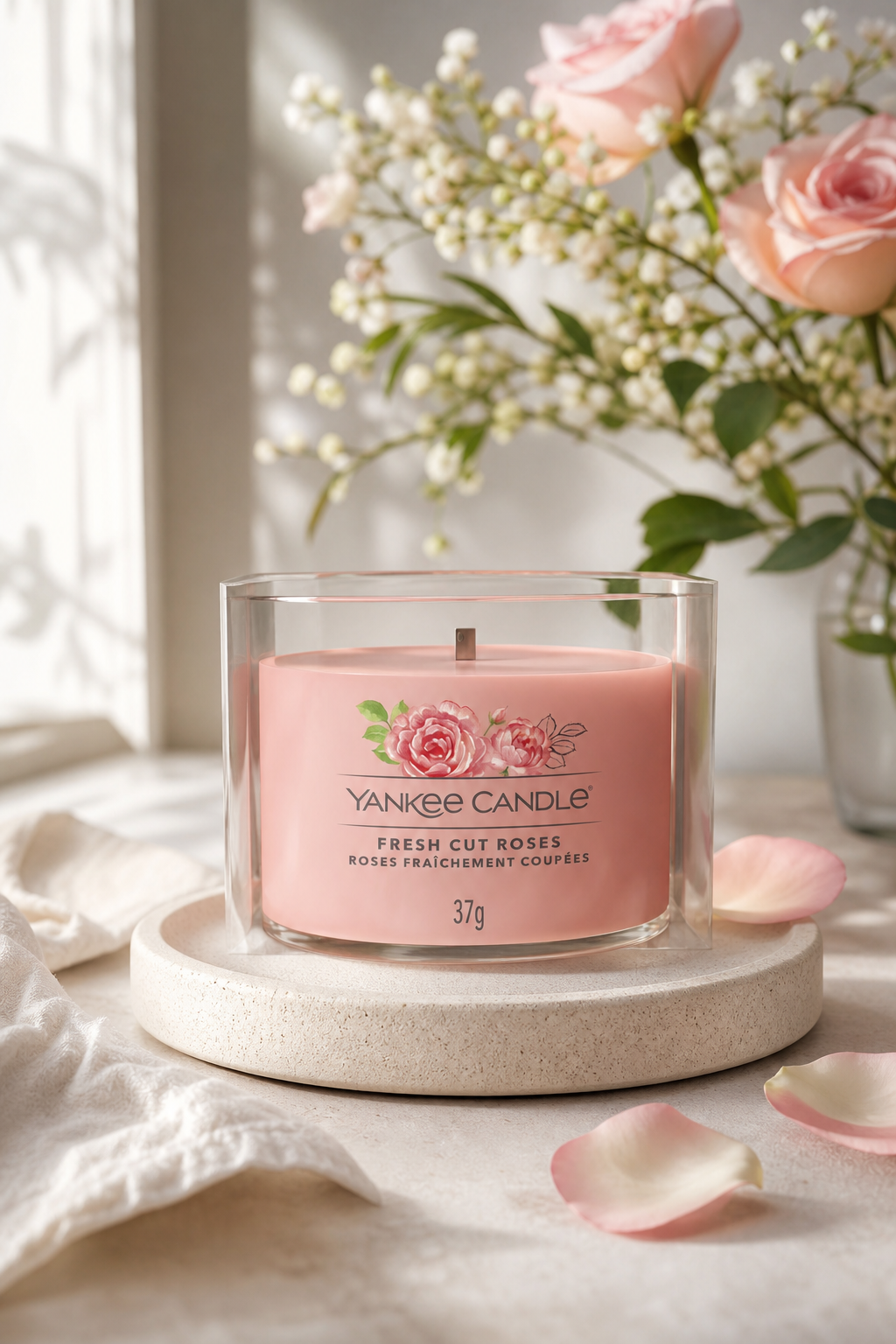 Fresh Cut Roses 37g in einer stimmungsvollen Anwendungsszene