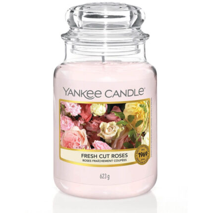 Yankee Candle Duftkerze Fresh Cut Roses im Glas mit 623 g Inhalt