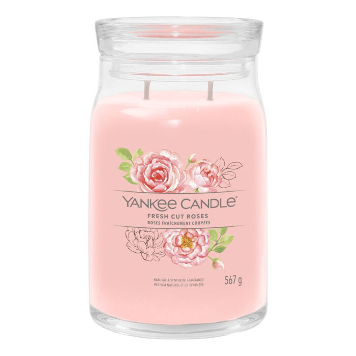Fresh Cut Roses Signature Glas groß 567g 2-Docht – Produktansicht