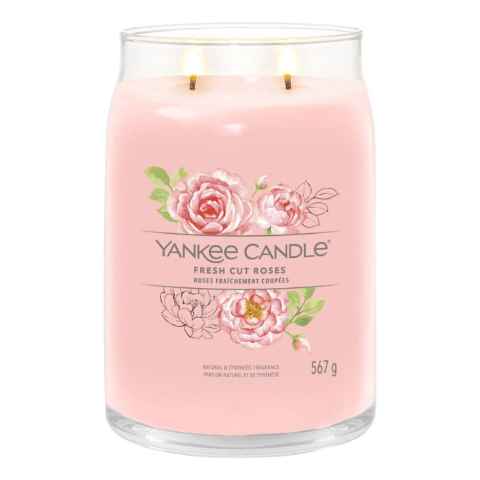 Fresh Cut Roses Signature Glas groß 567g 2-Docht – Produktansicht