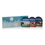 Geschenkverpackung mit drei beschrifteten Yankee Candle Wachsmelts