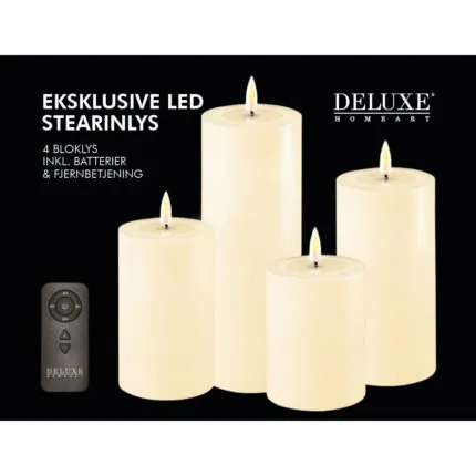 Giftbox Stumpenkerzen LED creme – Hauptansicht