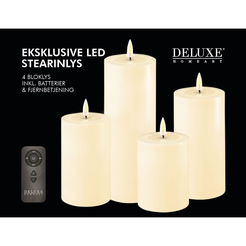 Produktbild Giftbox Stumpenkerzen LED creme – Hauptansicht